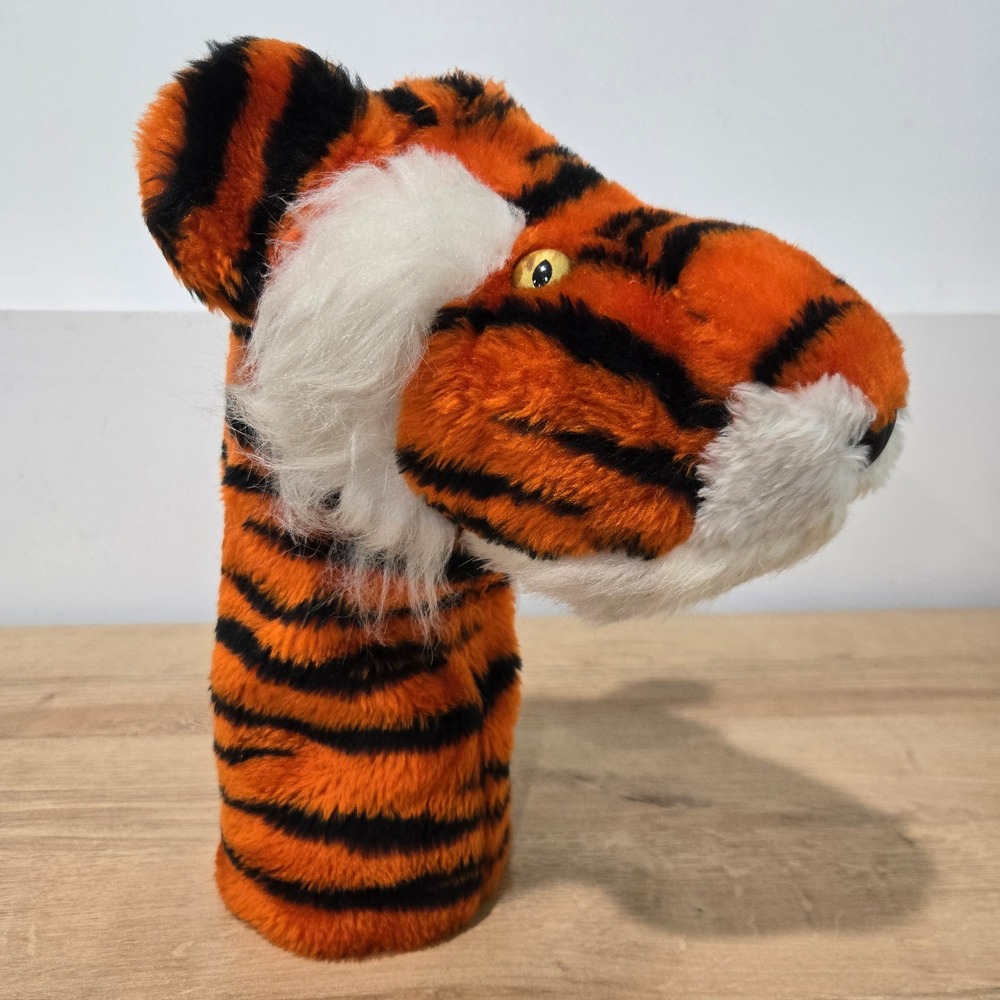 Daphne Tiger Golf Headcover Orange Black Plush Novelty Driver Cover VTG Y2K